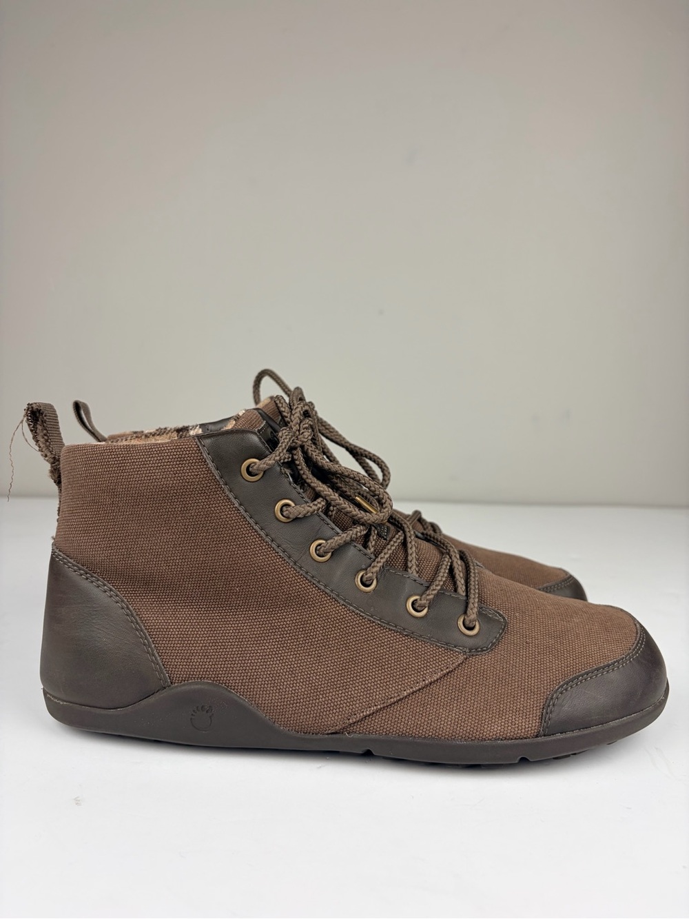 Xero Shoes Denver Chukka Boots Brown Canvas Barefoot Minimalist Mens 10.5